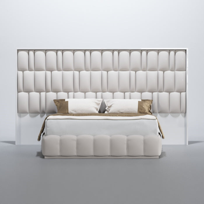 ESF FURNITURE - Orion 3 Piece King Size Bedroom Set in White with Light - ORIONKS-3SET - GreatFurnitureDeal