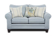 Southern Home Furnishings - Labyrinth Loveseat in Blue - 1141 Labyrinth Sky Loveseat - GreatFurnitureDeal