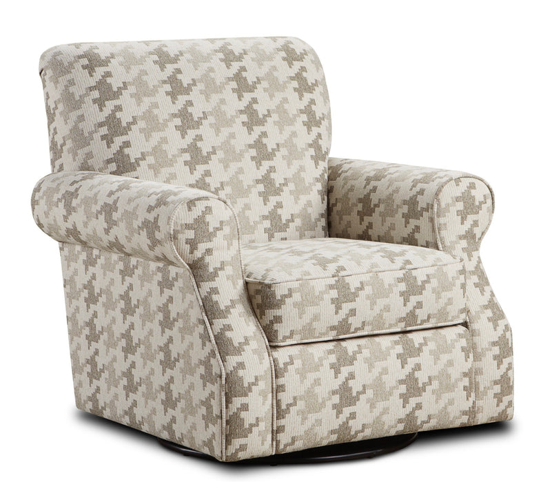 Southern Home Furnishings - 602-S Blass Berber Swivel Chair in Cream/Beige - 602-S Blass Berber Swivel Chair - GreatFurnitureDeal