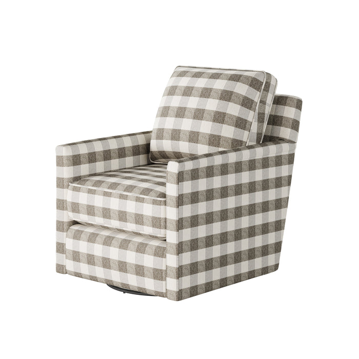Southern Home Furnishings - Brock Berber Swivel Glider Chair in Grey - 21-02G-C Brock Berber