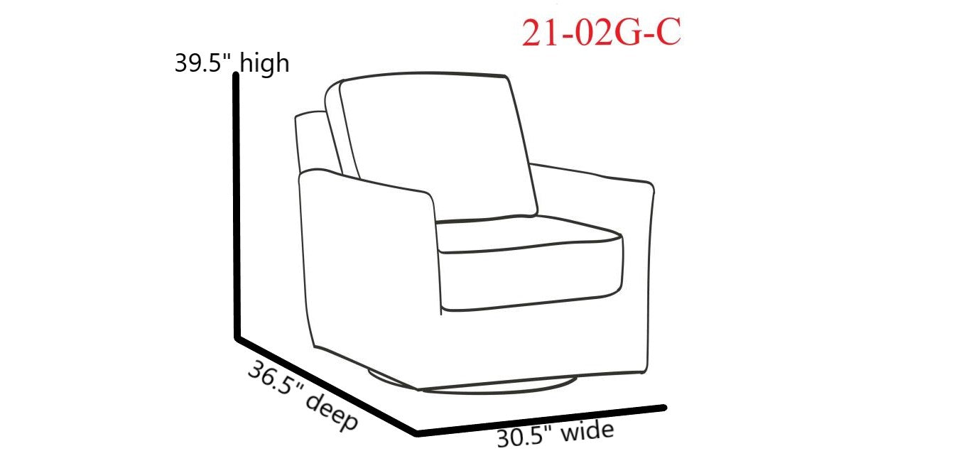 Southern Home Furnishings - Calculate Swivel Glider Chair in Denim Loxley Coconut - 21-02G Calculate Denim Swivel Glider