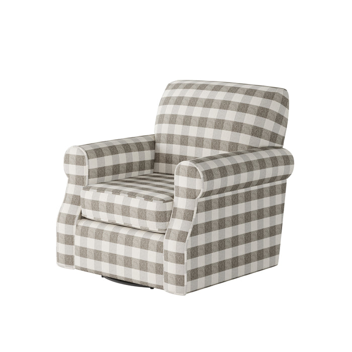 Southern Home Furnishings - Brock Berber Swivel Chair in Grey - 602S-C Brock Berber - GreatFurnitureDeal
