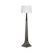 Worlds Away - Reaves Tapered Floor Lamp With White Linen Shade in Gun Metal - REAVES GM - GreatFurnitureDeal