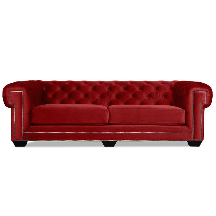 Nativa Interiors - Cornell Chesterfield Tufted Sofa 103" in Red - SOF-CORNELL-103-CL-MF-RED - GreatFurnitureDeal