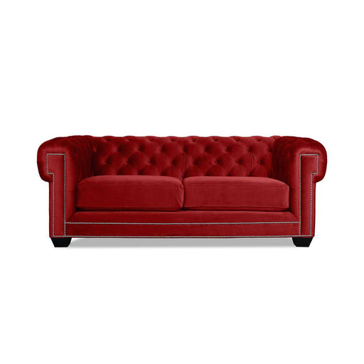 Nativa Interiors - Cornell Chesterfield Tufted Sofa 72" in Red - SOF-CORNELL-72-CL-MF-RED - GreatFurnitureDeal
