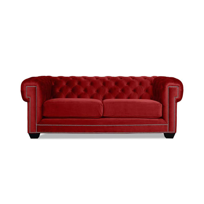 Nativa Interiors - Cornell Chesterfield Tufted Sofa 72" in Red - SOF-CORNELL-72-CL-MF-RED