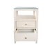 Worlds Away - Two Drawer Side Table In Natural Grasscloth - ROSCOE NAT - GreatFurnitureDeal