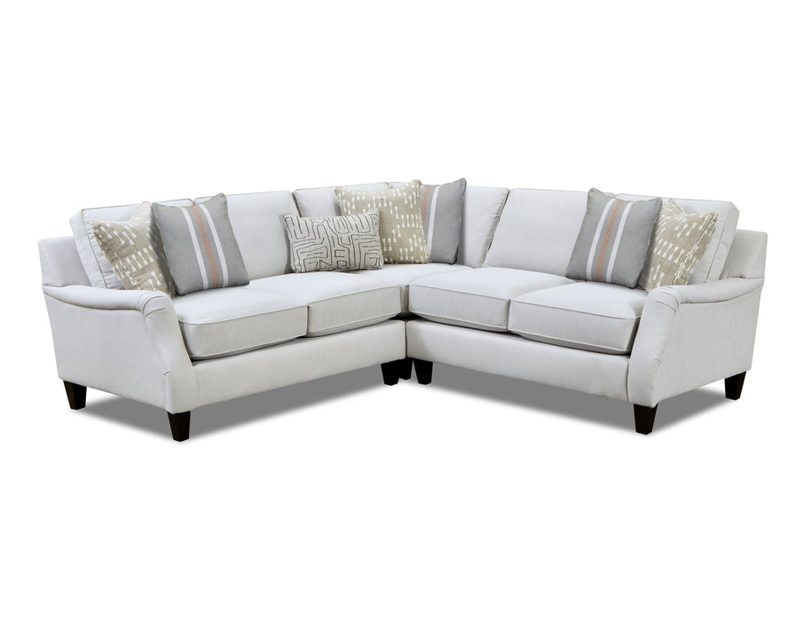 Southern Home Furnishings - Charlotte Parchment Sectional in Tan - 7002 21L, 15, 21R Charlotte Parchment - GreatFurnitureDeal