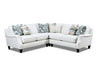 Southern Home Furnishings - Missionary Salt Sectional in White - 7002 21L, 15, 21R Missionary Salt - GreatFurnitureDeal