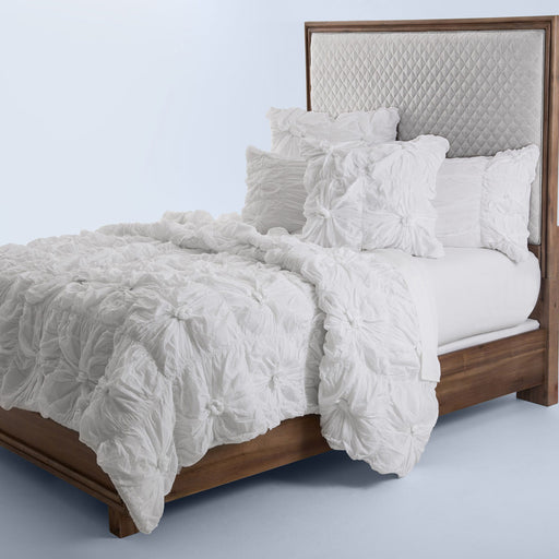 AICO Furniture - Savanna Queen Comforter Set"White - BCS-QS05-SAVNA-WHT - GreatFurnitureDeal