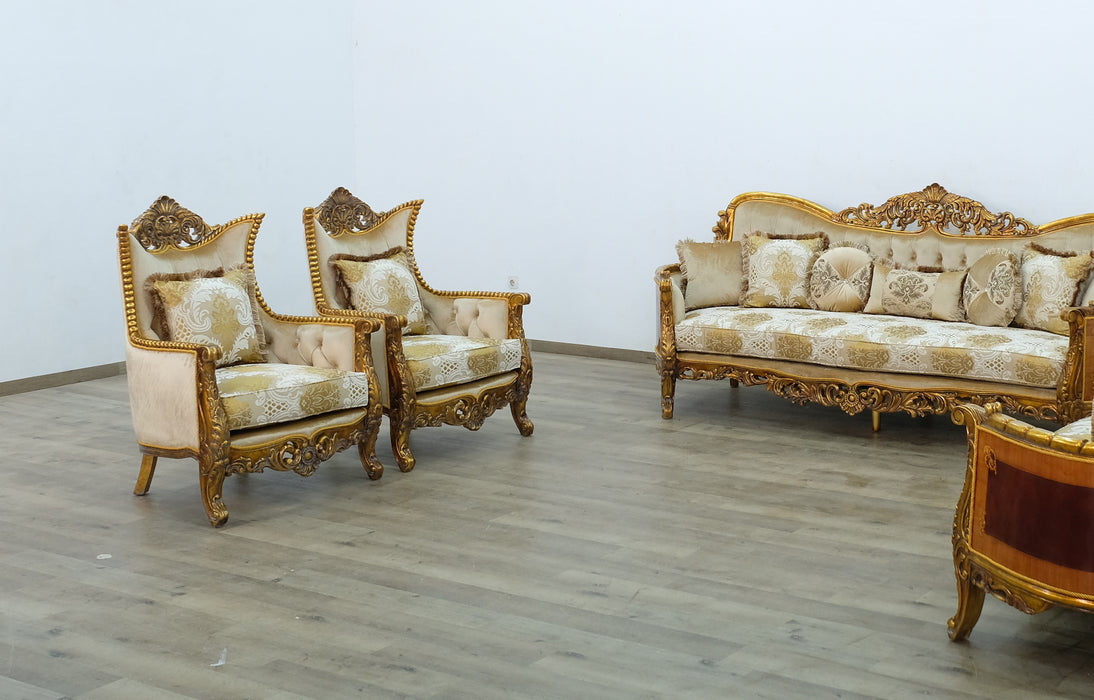 European Furniture - Maggiolini II 3 Piece Luxury Sofa Set in Antique Dark Bronze - 31055-S2C