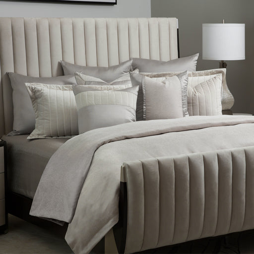AICO Furniture - Skylar 10 Piece King Comforter Set"Champagne - BCS-KS10-SKYLR-CMP - GreatFurnitureDeal