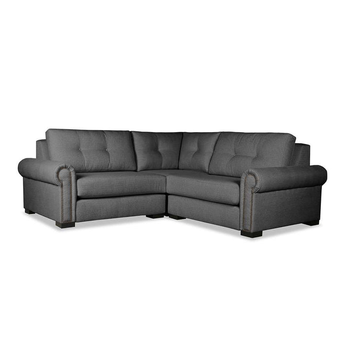 Nativa Interiors - Sylviane Buttoned Modular L-Shaped Sectional Mini 83" Charcoal - SEC-SYLV-BTN-CL-AR3-3PC-PF-CHARCOAL - GreatFurnitureDeal