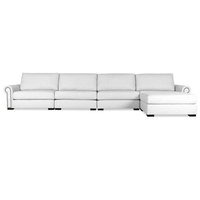 Nativa Interiors - Sylviane Modular Sectional 76"D With Ottoman Charcoal - SEC-SYLV-CL-UL2-5PC-PF-CHARCOAL - GreatFurnitureDeal