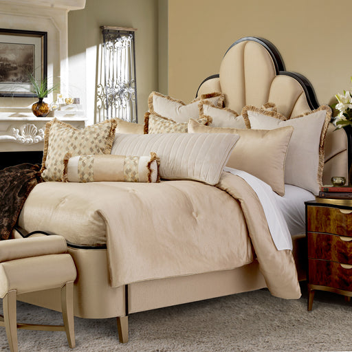 AICO Furniture - Sommerset 10 Piece King Comforter Set"Sand - BCS-KS10-SMRST-SND - GreatFurnitureDeal