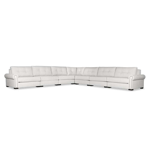 Nativa Interiors - Sylviane Buttoned Modular L-Shaped Sectional King 159" Off White - SEC-SYLV-BTN-CL-AR7-7PC-PF-WHITE - GreatFurnitureDeal