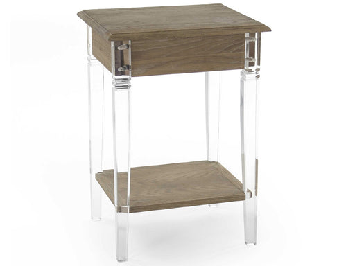 Zentique - Claude Limed Grey / Acrylic 19'' Wide Rectangular End Table - T019 E272 ARC - GreatFurnitureDeal