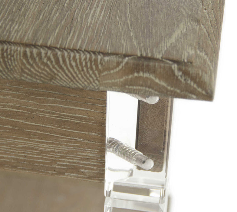 Zentique - Claude Limed Grey / Acrylic 19'' Wide Rectangular End Table - T019 E272 ARC