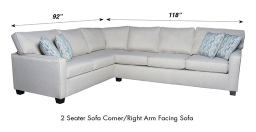 Mariano Italian Leather Furniture - Tanner High Performance Fabric Sectional - GreatFurnitureDeal