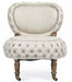 Zentique - Sylvie Cream Natural Linen Rolling Accent Chair - TH048 E272 A015-A - GreatFurnitureDeal