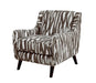 Southern Home Furnishings - Lina Jet Accent Chair in Grey and White - 240 Lina Jet Accent Chair - GreatFurnitureDeal