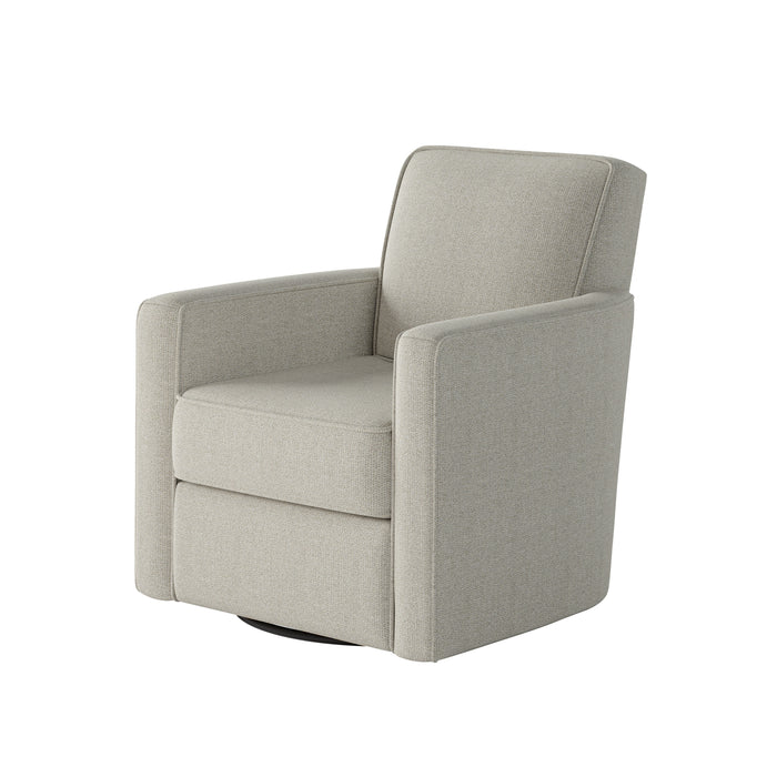 Southern Home Furnishings - Invitation Linen Swivel Glider Chair in Light Grey - 402G-C Invitation Linen - GreatFurnitureDeal