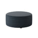 Southern Home Furnishings - Theron Indigo 39" Round Cocktail Ottoman in Blue - 140-C Theron Indigo-MTO - GreatFurnitureDeal