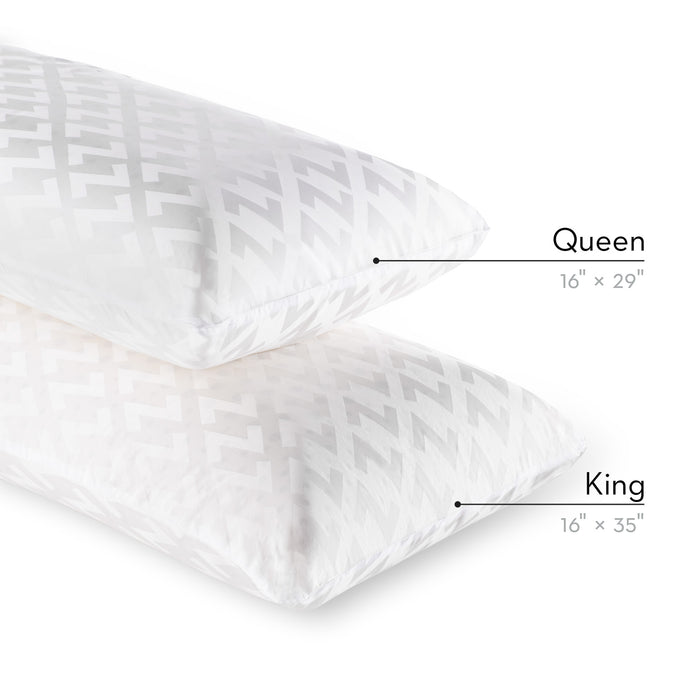 Malouf - Z Z-Gel Infused Dough with Z-Gel Packet Pillow, Queen High Loft Plush - ZZQQHPGL - GreatFurnitureDeal