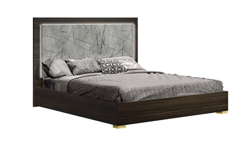 J&M Furniture - Travertine Queen Bed in Dark Oak and Gray - 18772-Q - GreatFurnitureDeal