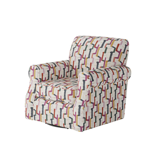 Southern Home Furnishings - Fiddesticks Confetti Swivel Chair in Multi - 602S-C Fiddesticks Confetti - GreatFurnitureDeal