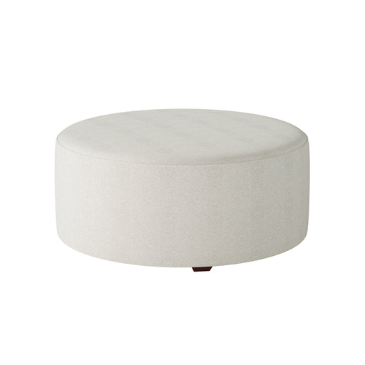 Southern Home Furnishings - Chanica Oyster 39" Round Cocktail Ottoman in Ivory - 140-C Chanica Oyster - GreatFurnitureDeal