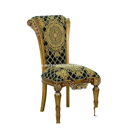 European Furniture - Maggiolini Dining Side Chair With Damask Fabric Chair Set of 2 - 61958-SC - GreatFurnitureDeal
