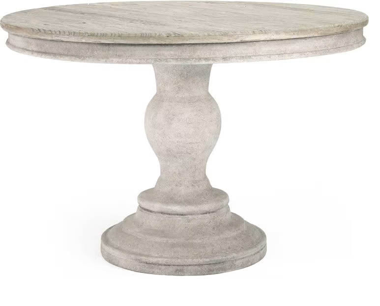 Zentique - Philadelphia Natural / Grey Stone Lacquer 43'' Wide Round Dining Table - ZENLI-SH9-25-27