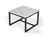 VIG Furniture - Modrest Baca White Marble Black Metal End Table - VGGMM-ET-1580-WHT-ET - GreatFurnitureDeal