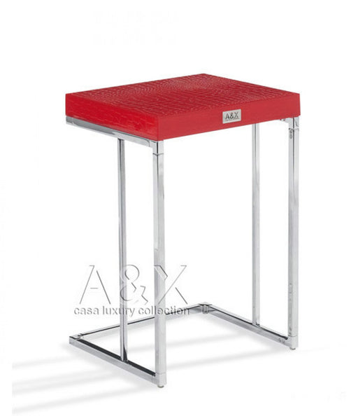 VIG Furniture - A&X Amelia - Modern Red Crocodile Lacquer Nesting Table Set - VGUNAK855-RED - GreatFurnitureDeal