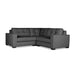 Nativa Interiors - Chester Buttoned Modular L-Shaped Sectional Mini 90" Charcoal - SEC-CHST-BTN-DP-AR3-3PC-PF-CHARCOAL - GreatFurnitureDeal