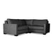 Nativa Interiors - Chester Modular L-Shaped Sectional Mini 90" Charcoal - SEC-CHST-DP-AR3-3PC-PF-CHARCOAL - GreatFurnitureDeal