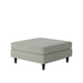 Southern Home Furnishings - Invitation Mist 38" Square Cocktail Ottoman in Light Grey - 170-C Invitation Mist - GreatFurnitureDeal