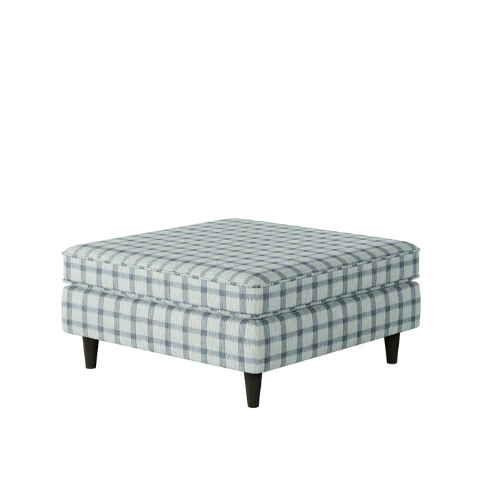 Southern Home Furnishings - Howbeit Spa 38" Square Cocktail Ottoman in Blue - 170-C Howbeit Spa - GreatFurnitureDeal