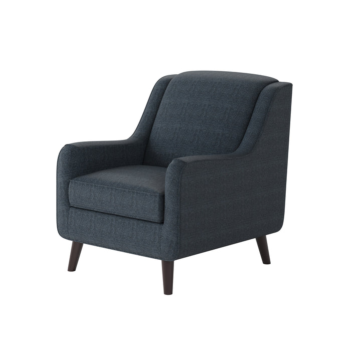 Southern Home Furnishings - Theron Indigo Accent Chair in Blue - 240-C Theron Indigo - GreatFurnitureDeal