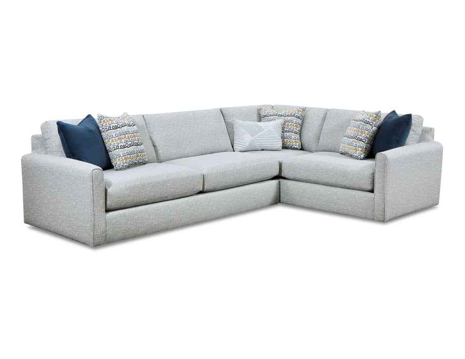 Southern Home Furnishings - Harmer Platinum Sectional in Grey - 7001-31L, 33R Harmer Platinum
