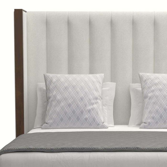 Nativa Interiors - Irenne Vertical Channel Tufted Upholstered Medium King Off White Bed - BED-IRENNE-VC-MID-KN-PF-WHITE