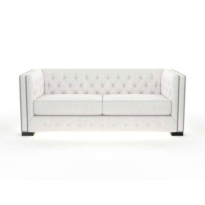 Nativa Interiors - Mirel Tufted Sofa 80" in Off White - SOF-MIREL-80-CL-PF-WHITE