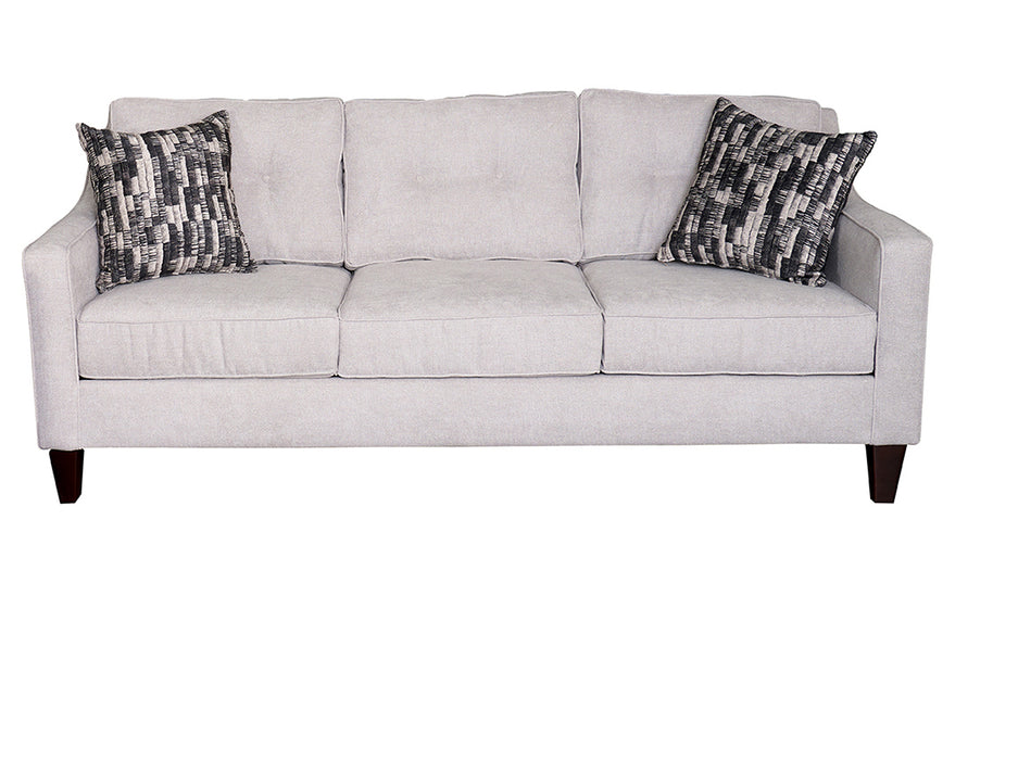 Mariano Italian Leather Furniture - Winston Sofa in Body Wrigley Gray - Pillows in Thalia Onyx - Winston-S