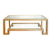 Worlds Away - Winston Coffee Table In Gold Leaf - WINSTON G - GreatFurnitureDeal