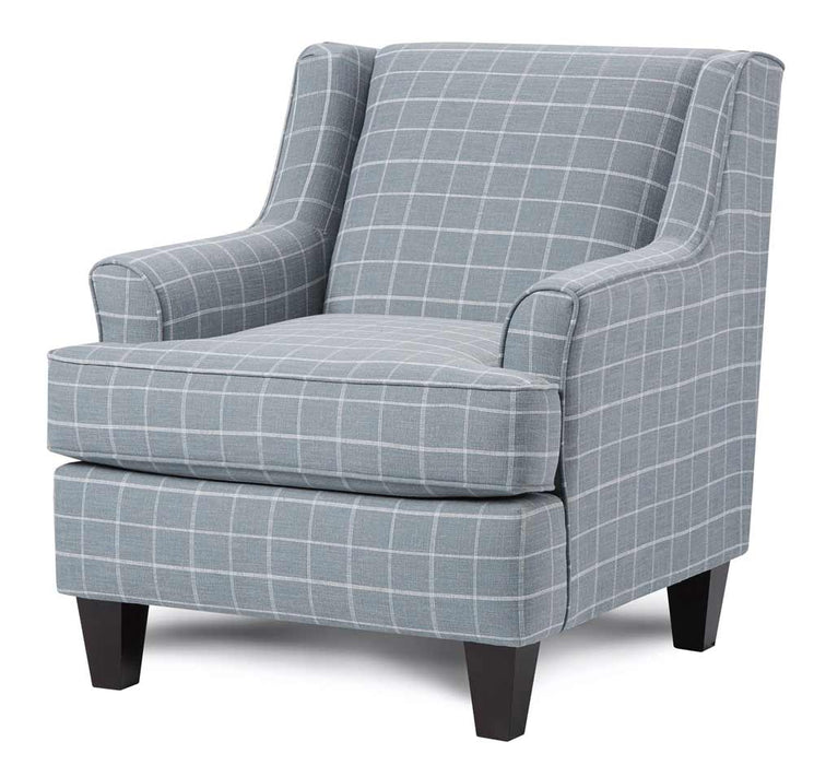 Southern Home Furnishings - Bates Nickel Accent Chair in Blue - 340 Sterllington Blue Accent Chair