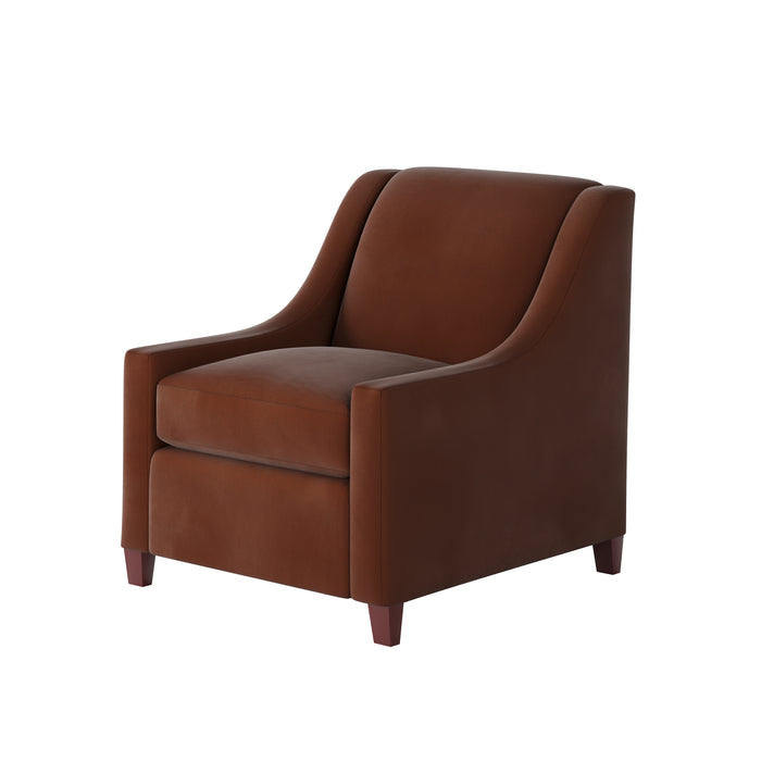 Southern Home Furnishings - Bella Burnt Orange Accent Chair - 552-C Bella Burnt Orange