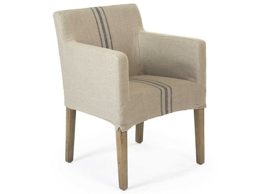 Zentique - Avignon Limed Gray Oak Arm Dining Chair - XL2001 E272 A033 - GreatFurnitureDeal
