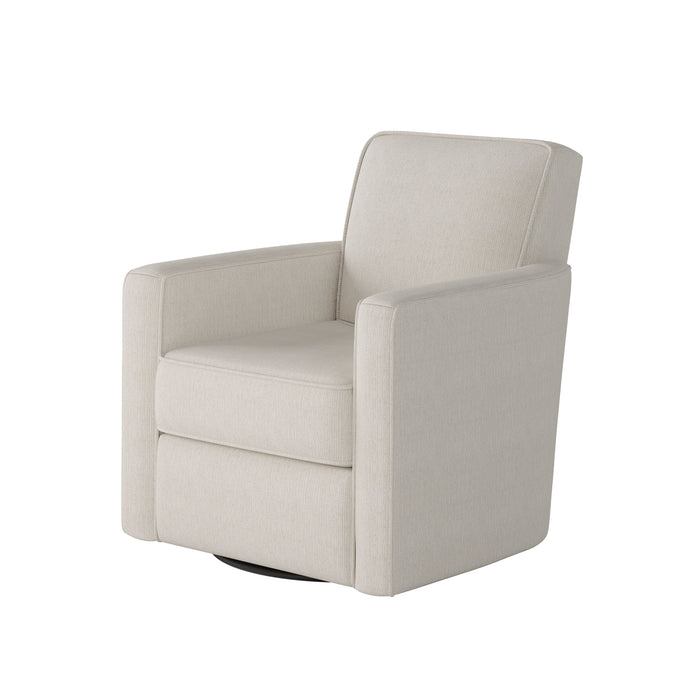 Southern Home Furnishings - Truth or Dare Salt Swivel Glider Chair in Off-White - 402G-C Truth or Dare Salt - GreatFurnitureDeal