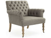 Zentique - Lorraine Grey Linen Rolling Accent Chair - ZEN026 E272 A048 - GreatFurnitureDeal